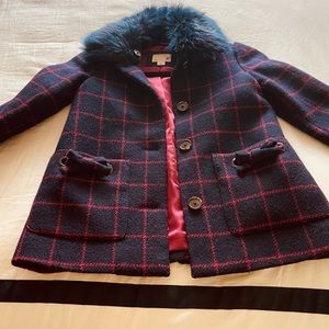 Crewcut wool coat, size 6-7